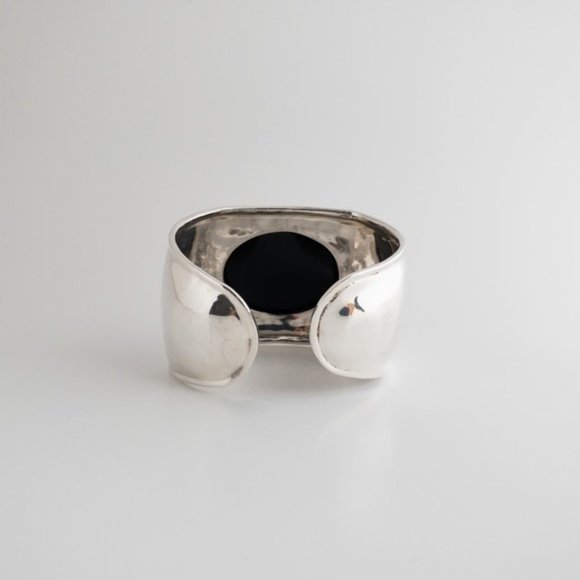 Retired Silpada Chalcedony Cuff Bangle Bracelet B2043 Modernist Design - Picture 6 of 10